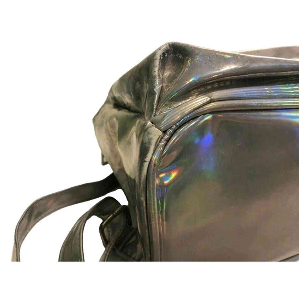 Transparent Iridescent Holographic Travel Metallic PVC Bag - Alicia, Arkansas - FleaMarketBay