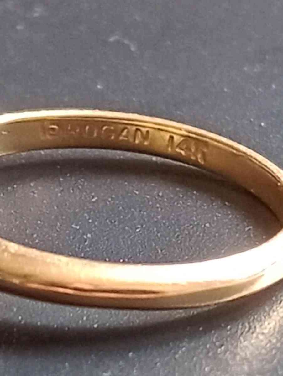 Aquamarine 14k Gold Ring size 7 for women  Sold as is - Frostproof, Florida - FleaMarketBay