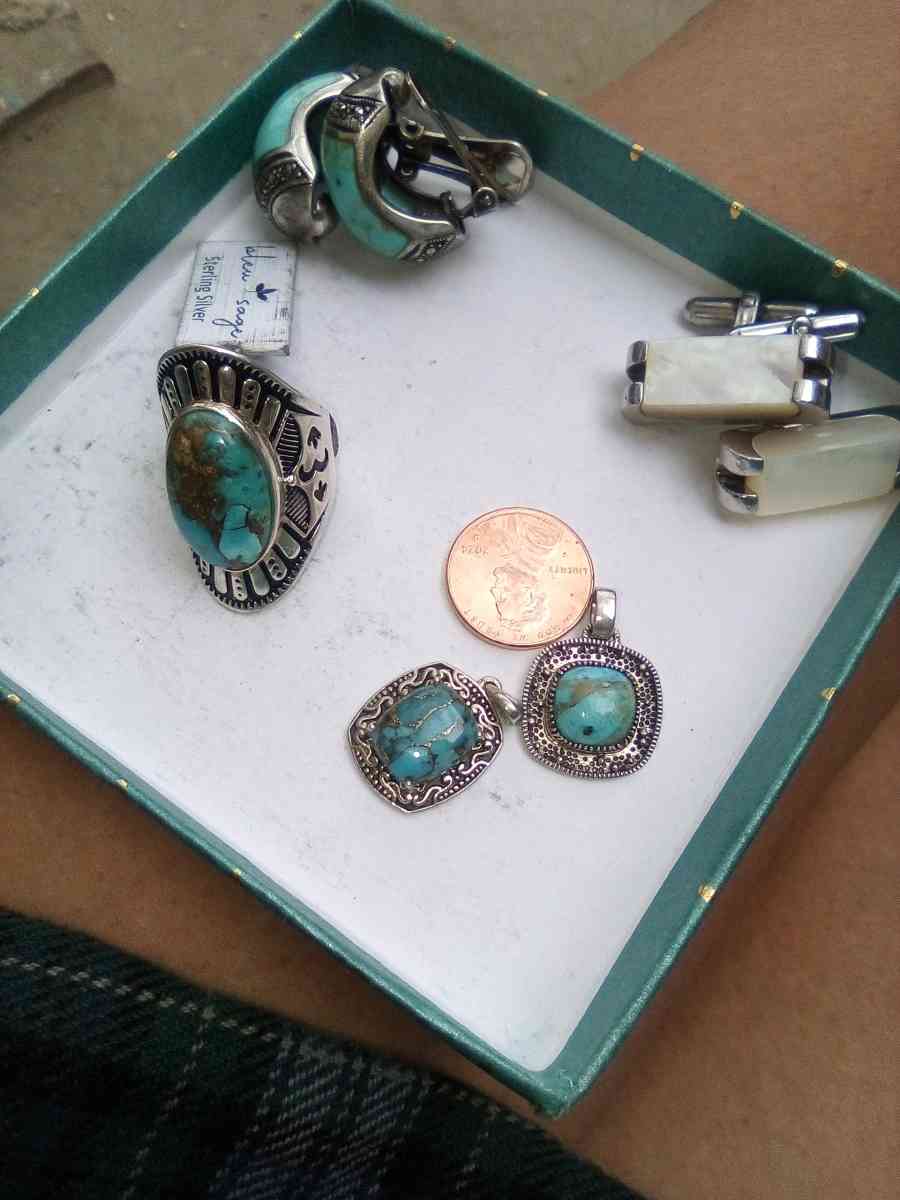 Silver and Turquoise Jewelry Lot - La Mirada, California