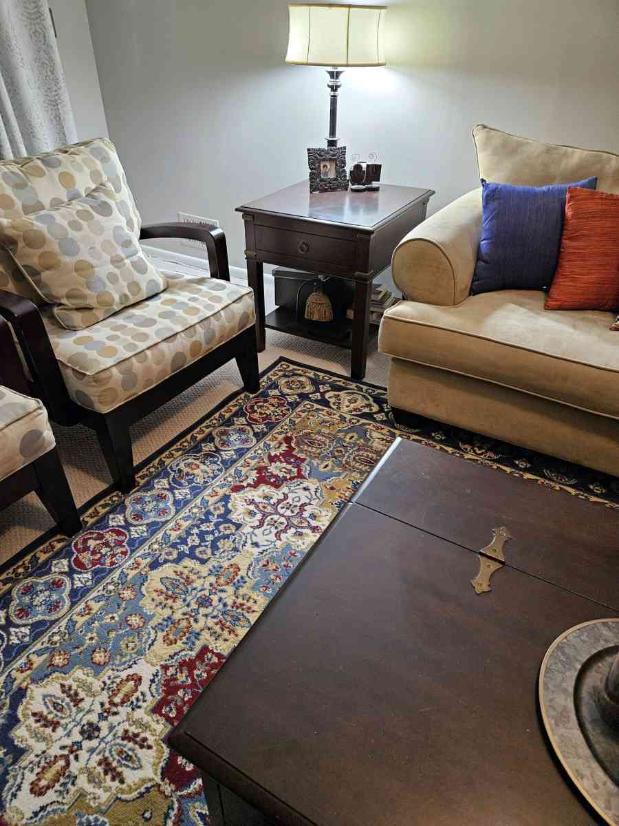 livingroom furniture with rug available on June 10th - North Brunswick, New Jersey - FleaMarketBay