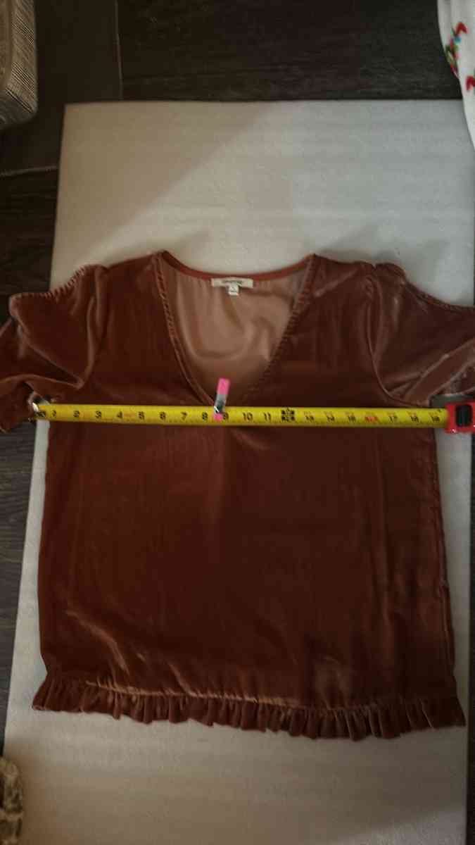 Madewell VelvetTulip Sleeve Ruffle Top Size S - Atlanta, Georgia - FleaMarketBay