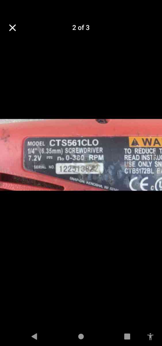 Snap On Drill Screwdriver and Charger - Indianapolis, Indiana - FleaMarketBay