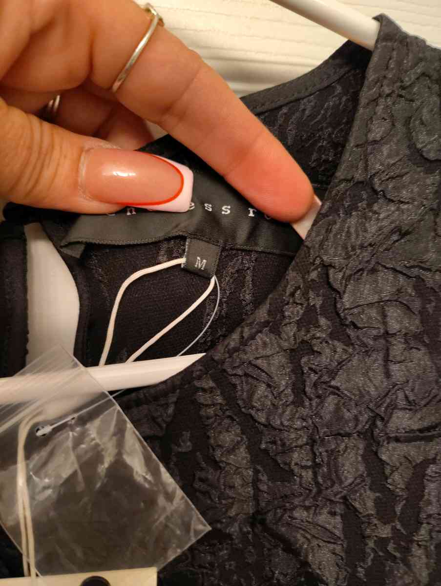 black satin cream puff poofy bottom dress with satin liner - Kissimmee, Florida - FleaMarketBay