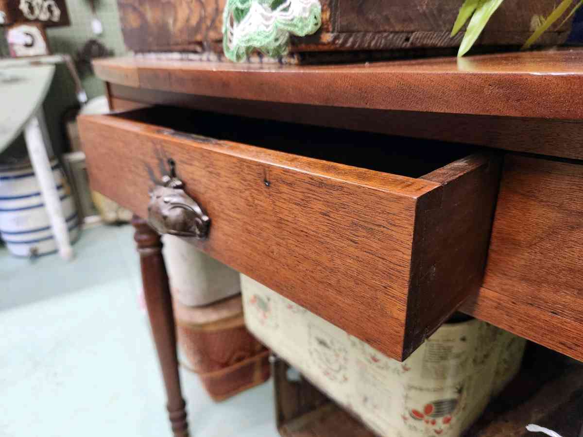 Vintage 2 drawer half moon console table - Alexander, North Carolina - FleaMarketBay