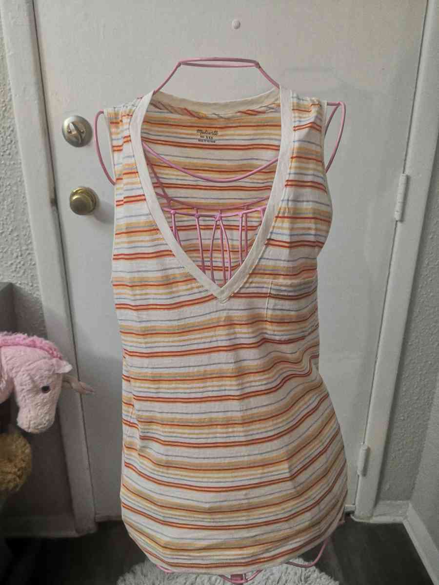Madewell Fieldgate VNeck Striped Picket Tank Top Size XXSL N - Atlanta, Georgia - FleaMarketBay