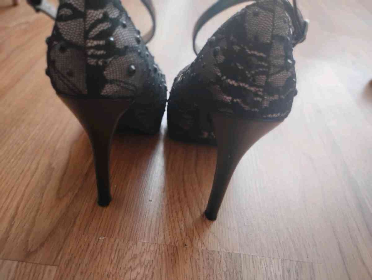 sexy open back romper with black lace Mary Jane heels - Kissimmee, Florida - FleaMarketBay