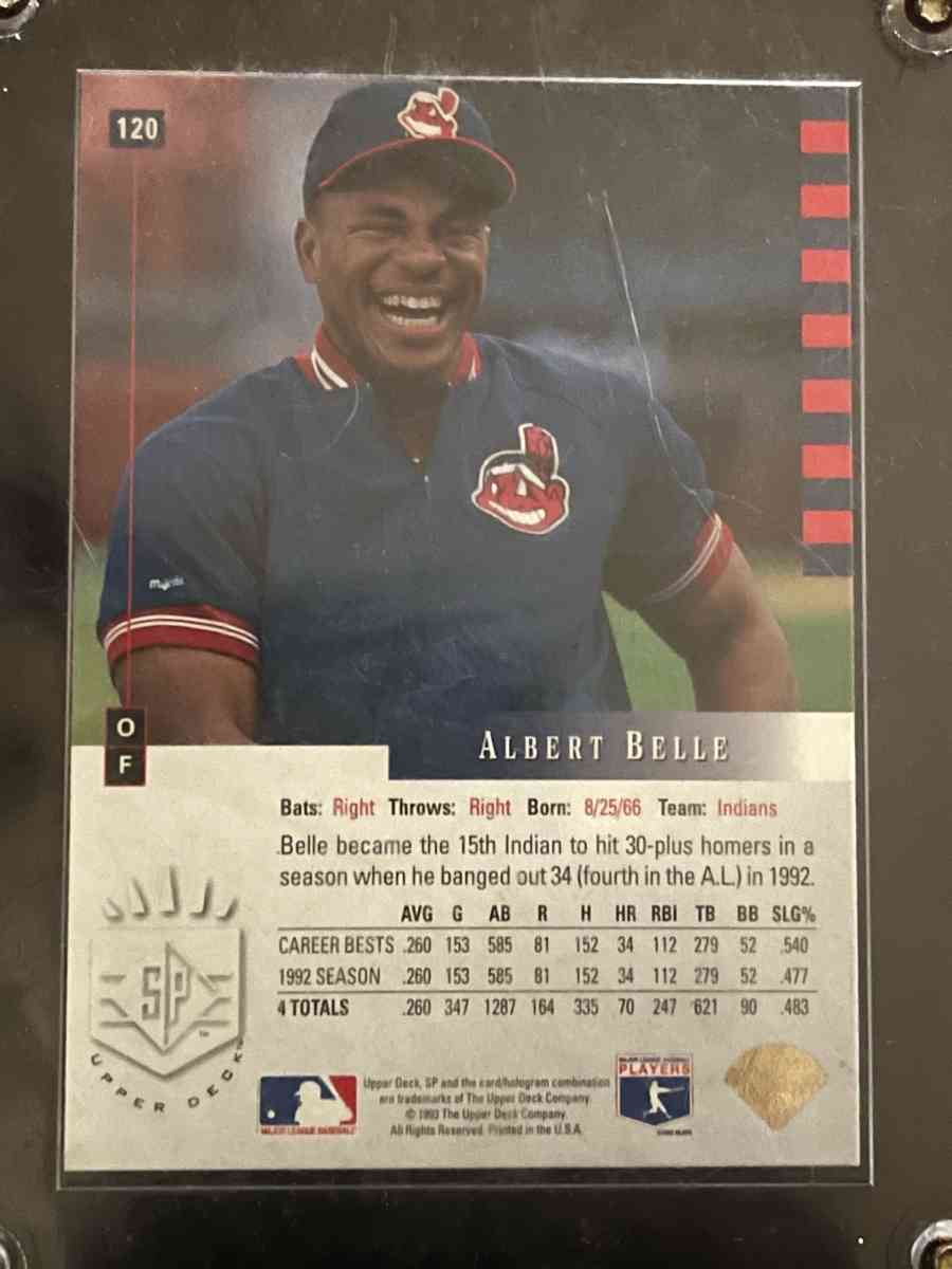 1995 Upper Deck collectors choiceAlbert Belle - Akron, Ohio - FleaMarketBay