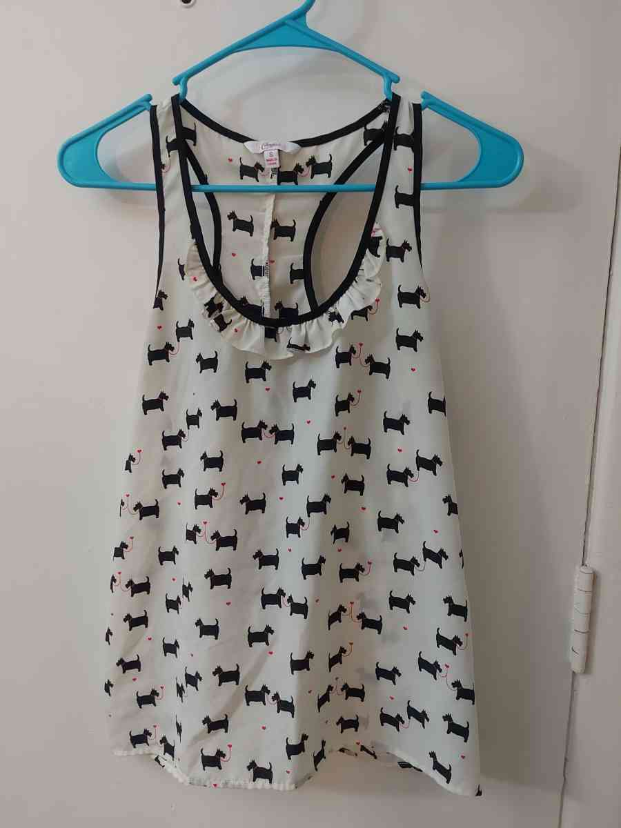 Candies Scotty Dog Sleeveless Ruffled Racerback Size S - Atlanta, Georgia