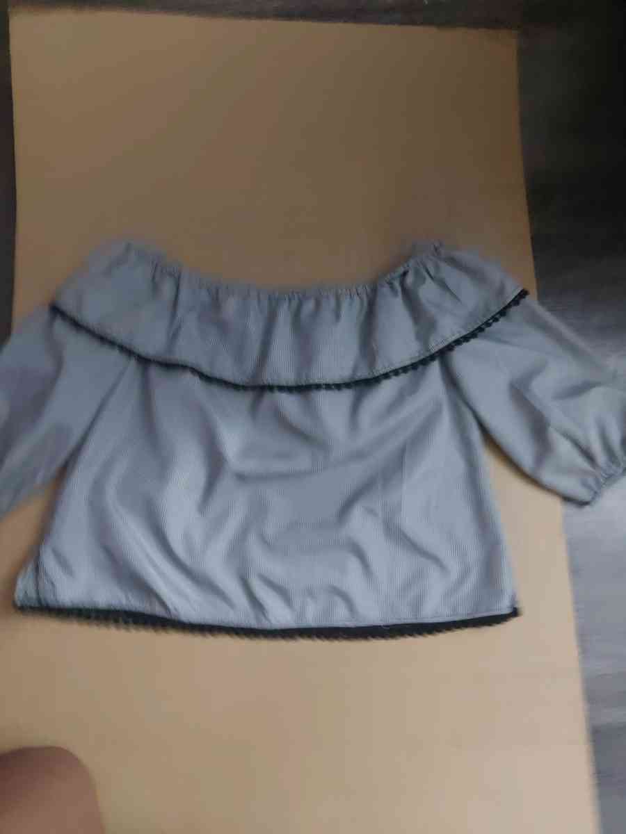 Bleuh Ciel Embroidered Gingham Boho Top BlackWhiteRed Size S - Atlanta, Georgia - FleaMarketBay