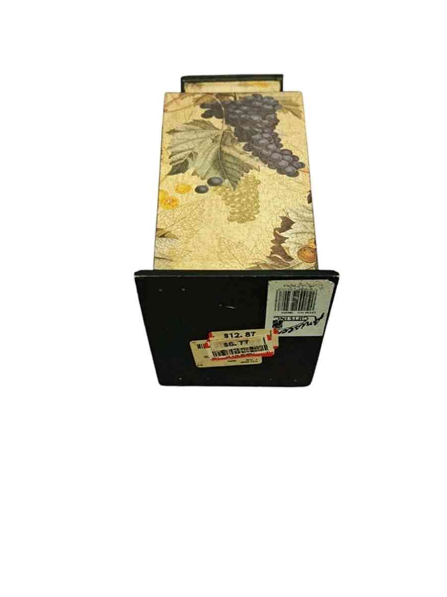 Grape Vine painted VASE 13 5 Dia At 4 Middle Good Condition - Alicia, Arkansas - FleaMarketBay