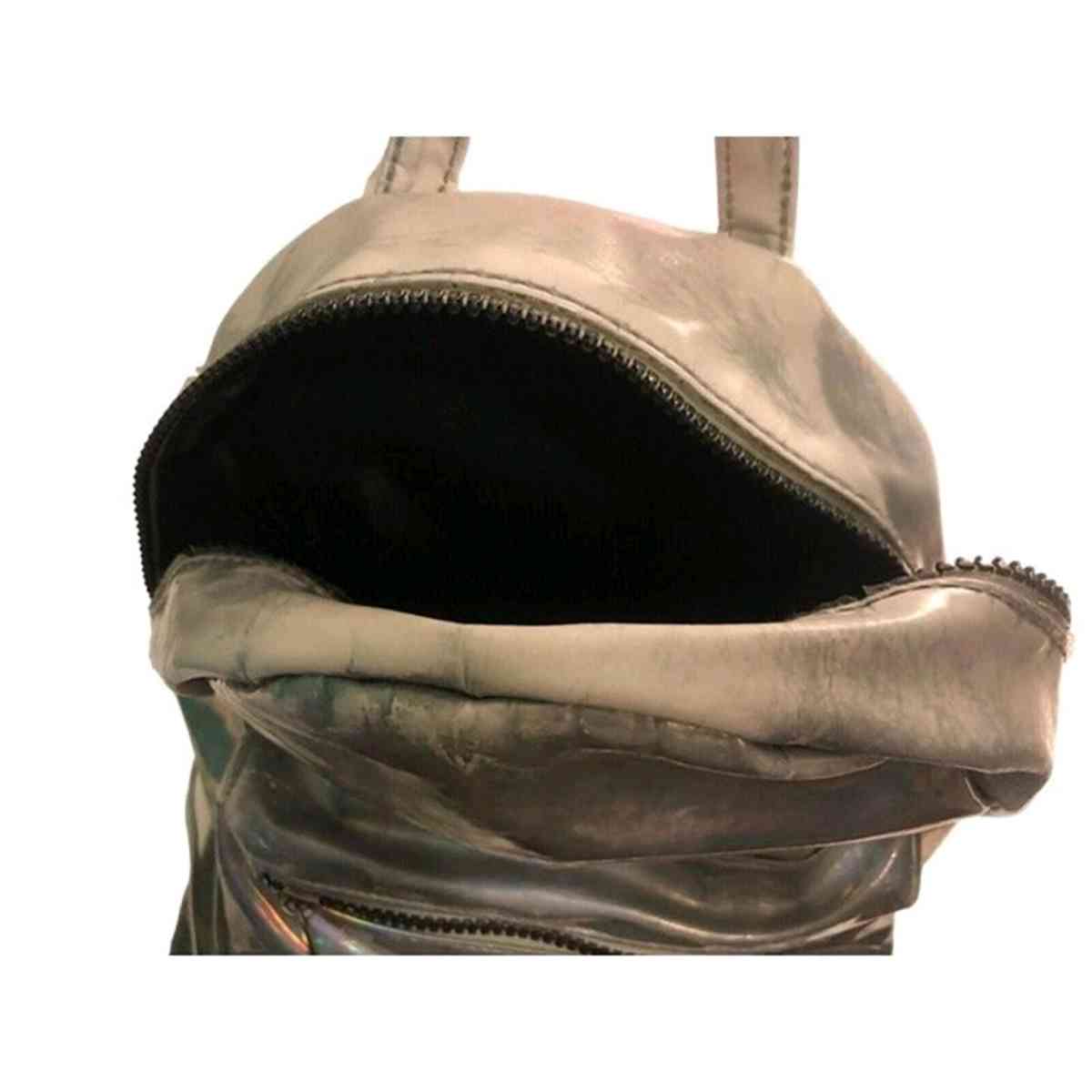 Transparent Iridescent Holographic Travel Metallic PVC Bag - Alicia, Arkansas - FleaMarketBay