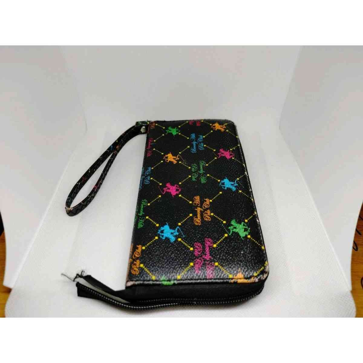 Beverly Hills Polo Club Wallet Black with bright Polo Riders - Alicia, Arkansas - FleaMarketBay
