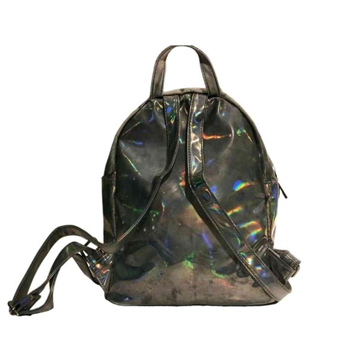 Transparent Iridescent Holographic Travel Metallic PVC Bag - Alicia, Arkansas - FleaMarketBay