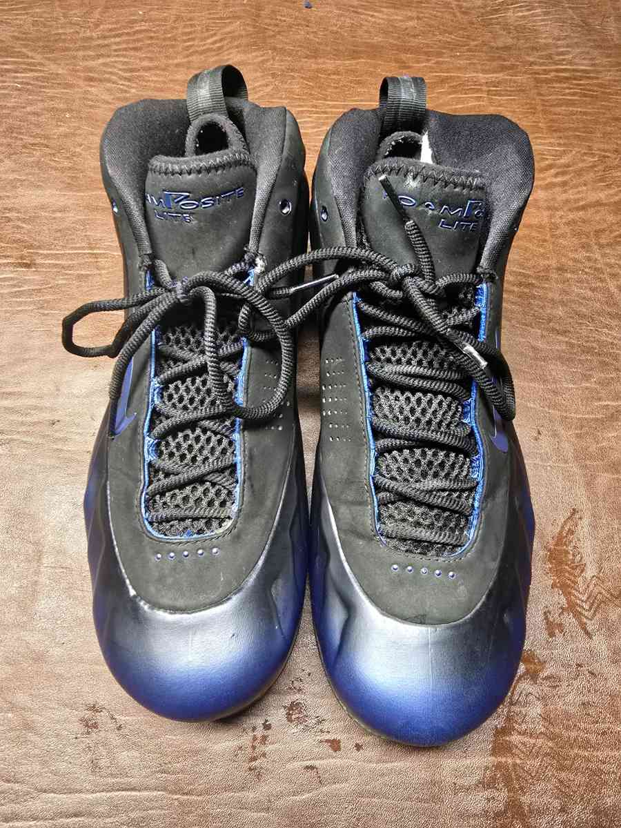 Nike Mens Zoom Foamposite Lite size 9 BlackDk Neon Royal - Clinton, Maryland - FleaMarketBay