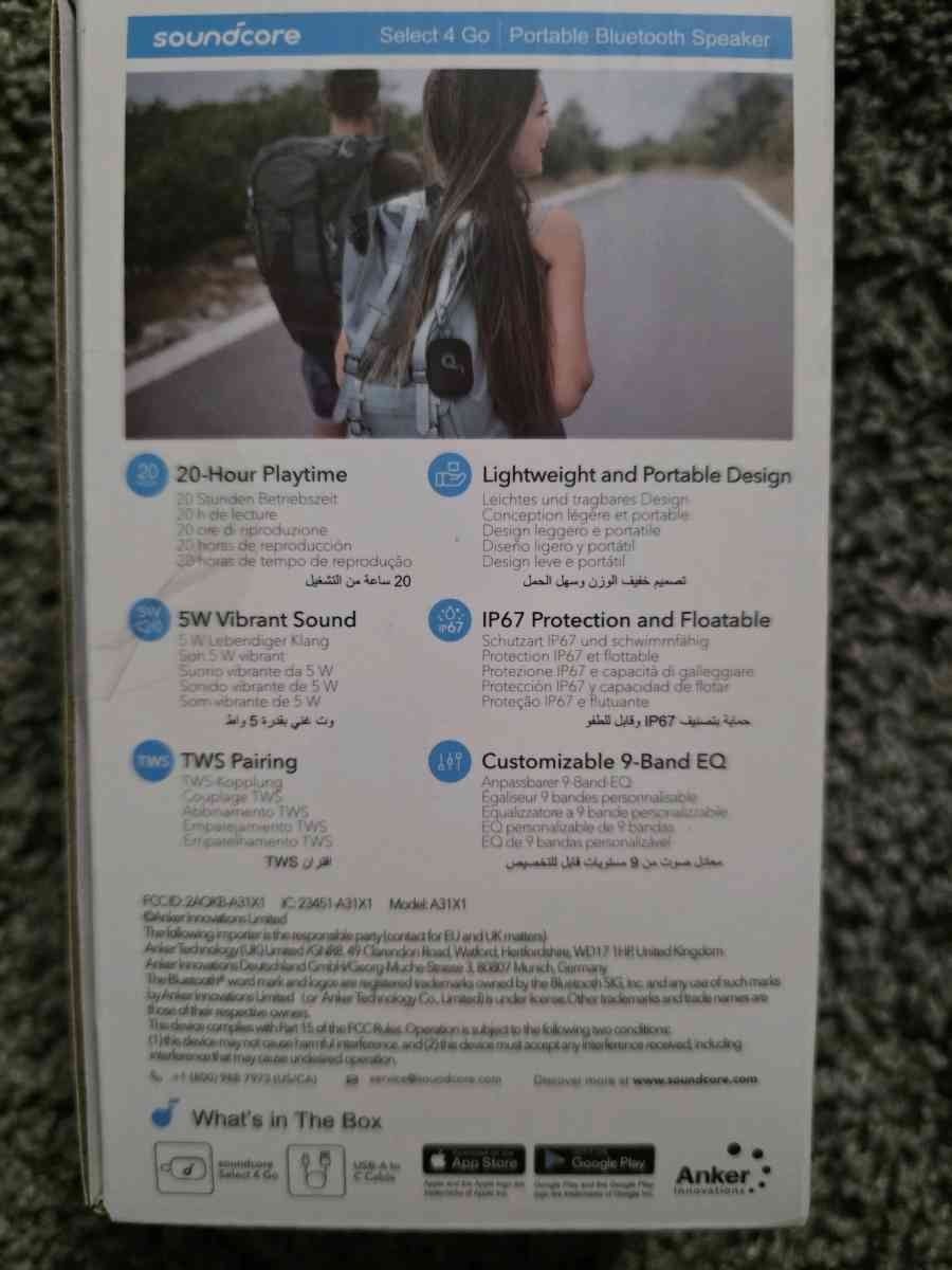 Soundcore Select 4 Go Bluetooth Shower Speaker by Anker IP67 - Newark, Delaware - FleaMarketBay