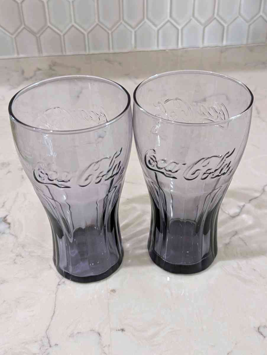Pair of Purple CocaCola Glasses - Monroe, North Carolina - FleaMarketBay