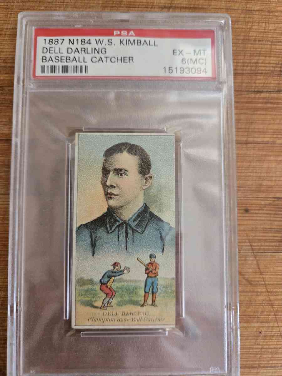 1887 ws kimball Dell Darling baseball catcher - Lakeville, Pennsylvania
