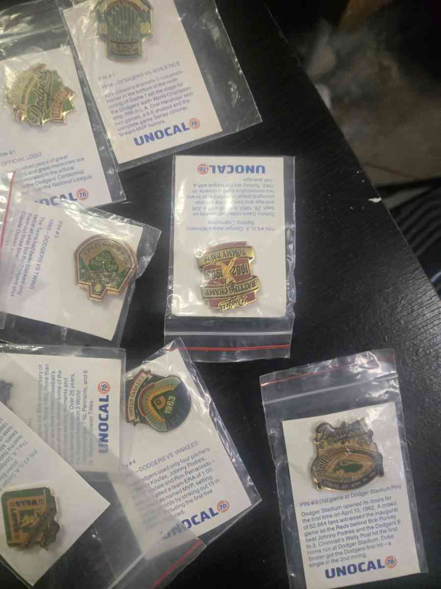 unocal vintage dodger pins from first day of ln LA and on - Chino Hills, California - FleaMarketBay