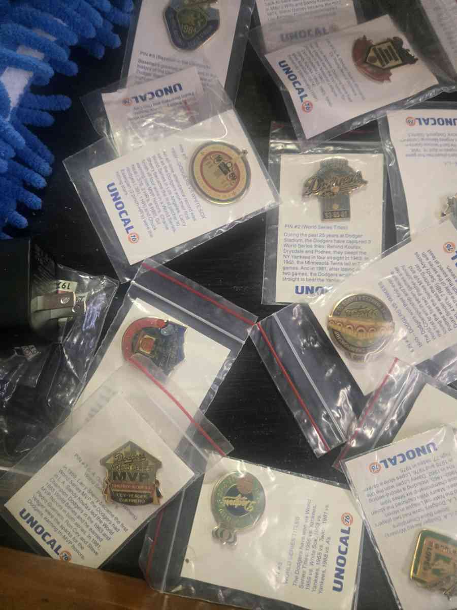 unocal vintage dodger pins from first day of ln LA and on - Chino Hills, California - FleaMarketBay