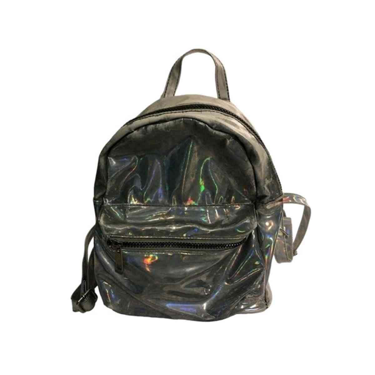 Transparent Iridescent Holographic Travel Metallic PVC Bag