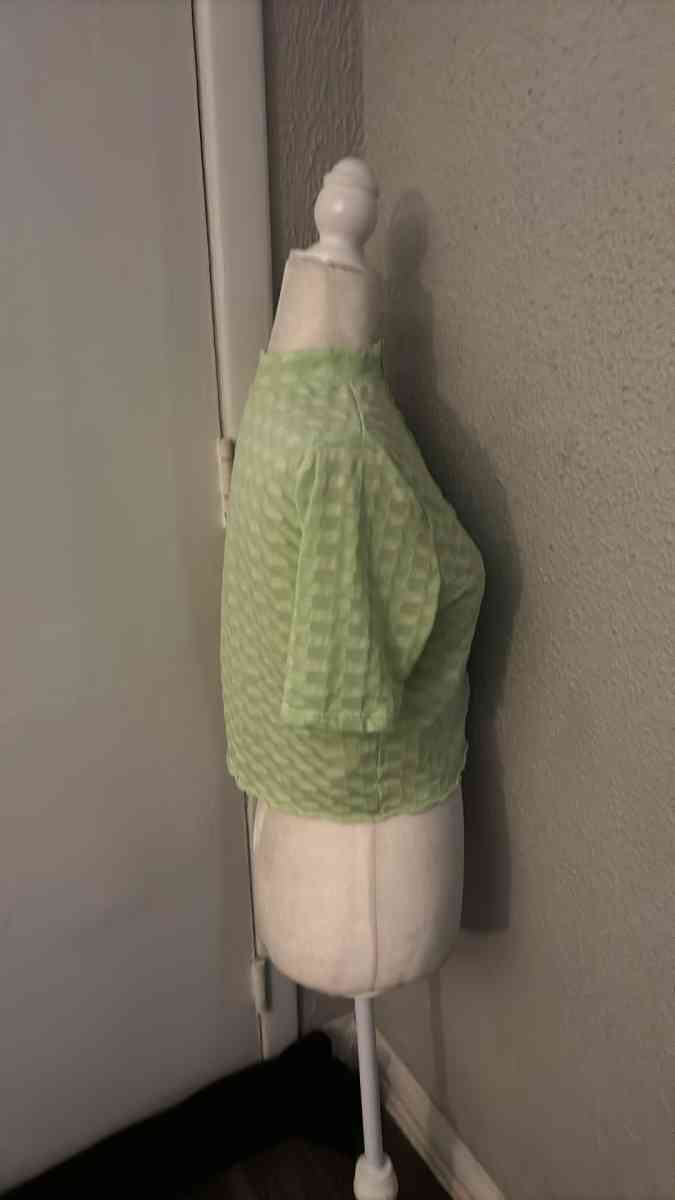 Free People Mock Neck Textured Button Closure Back TShirt Si - Atlanta, Georgia - FleaMarketBay