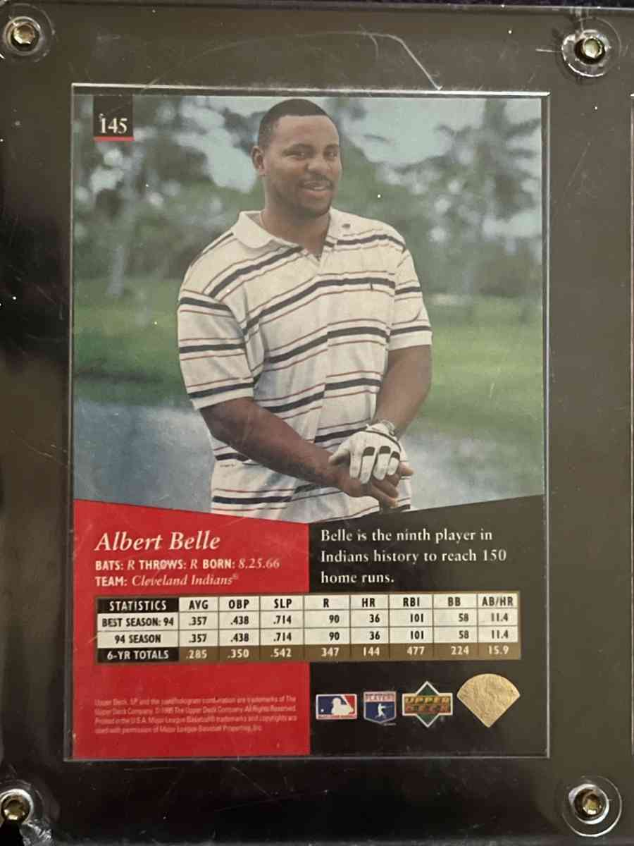 1995 Upper Deck collectors choiceAlbert Belle - Akron, Ohio - FleaMarketBay