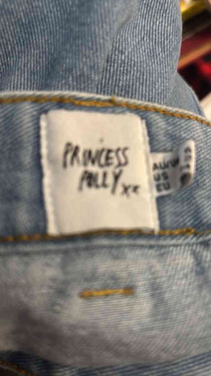 Princess Polly Mariya Fray Denim Mini Skirt Size 2 Blue Conc - Atlanta, Georgia - FleaMarketBay