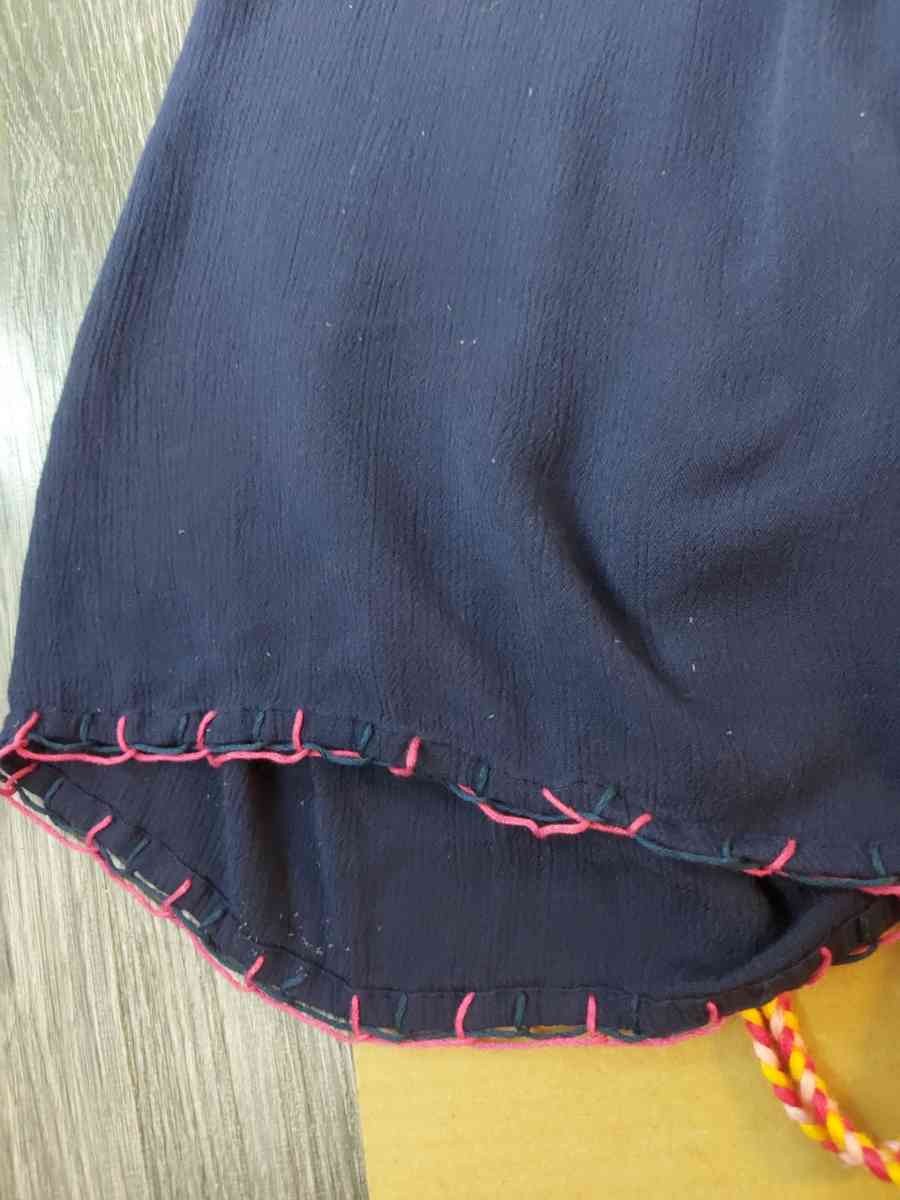 Rocks  Indigo Embroidered Boho Top Size M - Atlanta, Georgia - FleaMarketBay