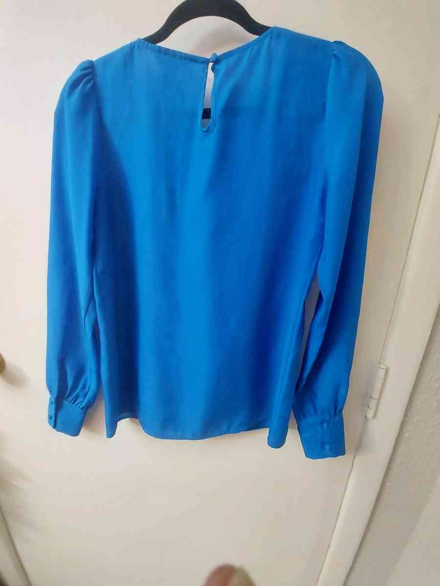 J Crew Factory Blue Long Sleeve Blouse Size XXS - Atlanta, Georgia - FleaMarketBay