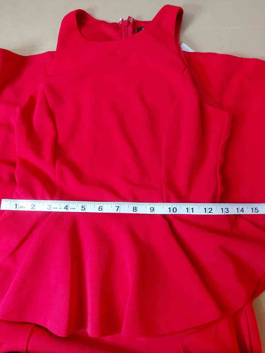 NWT Fashion Nova Red Shiloh Peplum Party Dress Size Small Pr - Atlanta, Georgia - FleaMarketBay