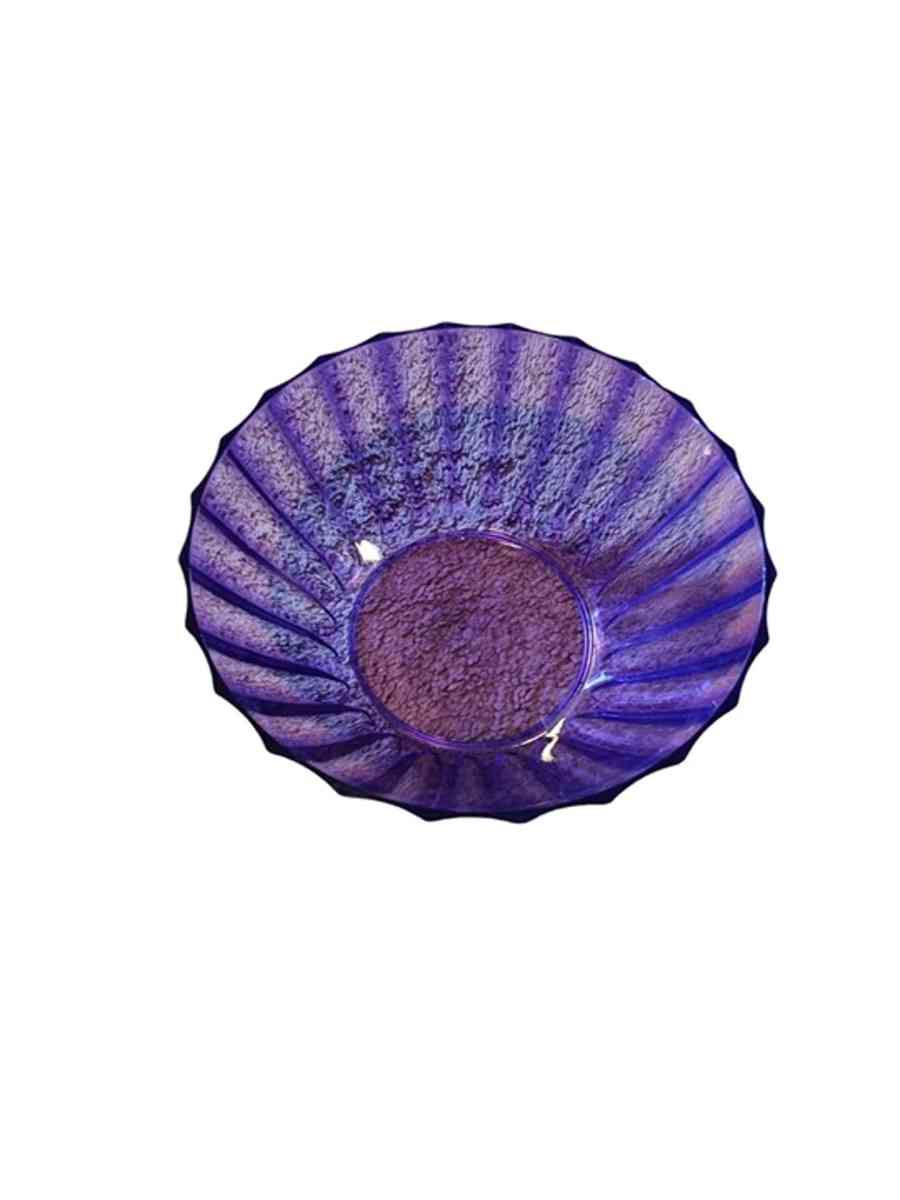 I Fluted Purple Semi Transparent Serving Table Bowl Dish 8