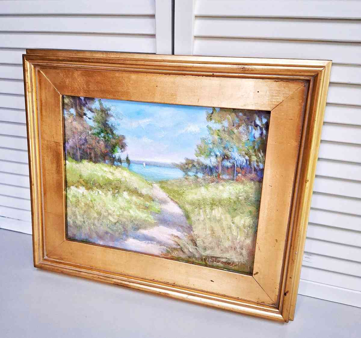 Original Cape Cod Oil Painting by Local Artist Authentic - Lunenburg, Massachusetts