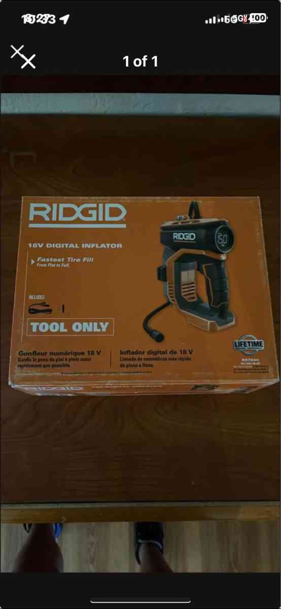 Ridgid 18v digital inflator - Concord, California