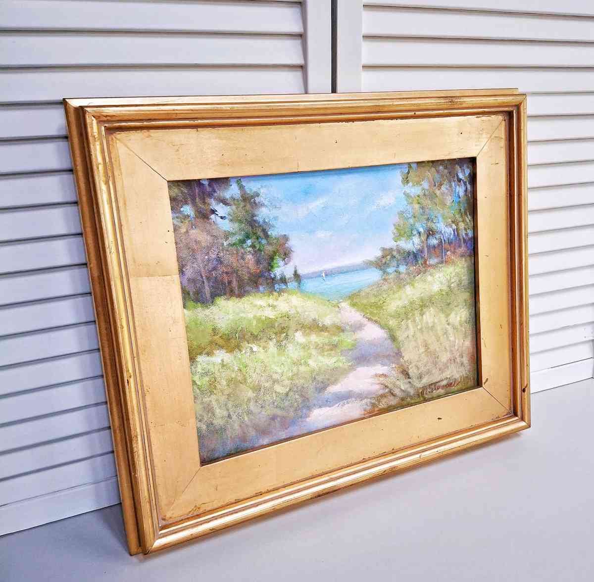 Original Cape Cod Oil Painting by Local Artist Authentic - Lunenburg, Massachusetts - FleaMarketBay