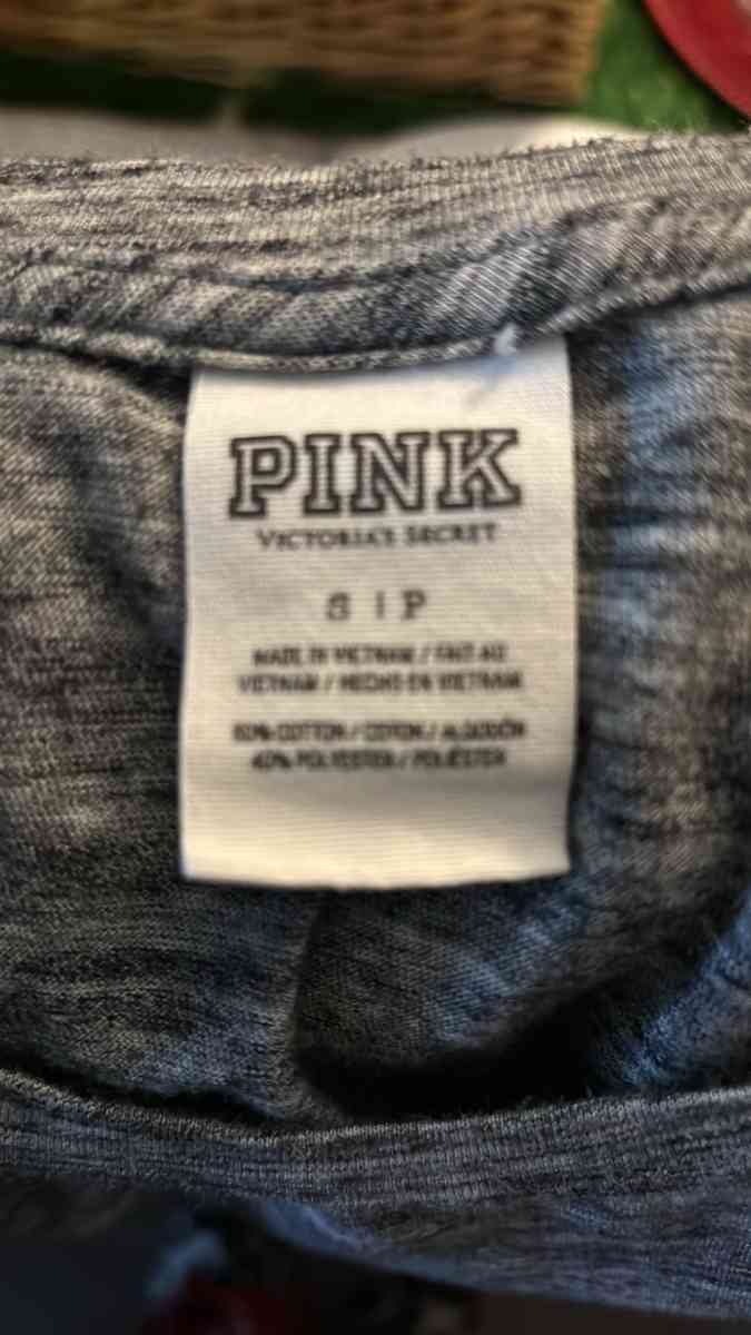 PINK Victorias Secret Bling Sequin Grey Tank Top Logo Womens - Atlanta, Georgia - FleaMarketBay