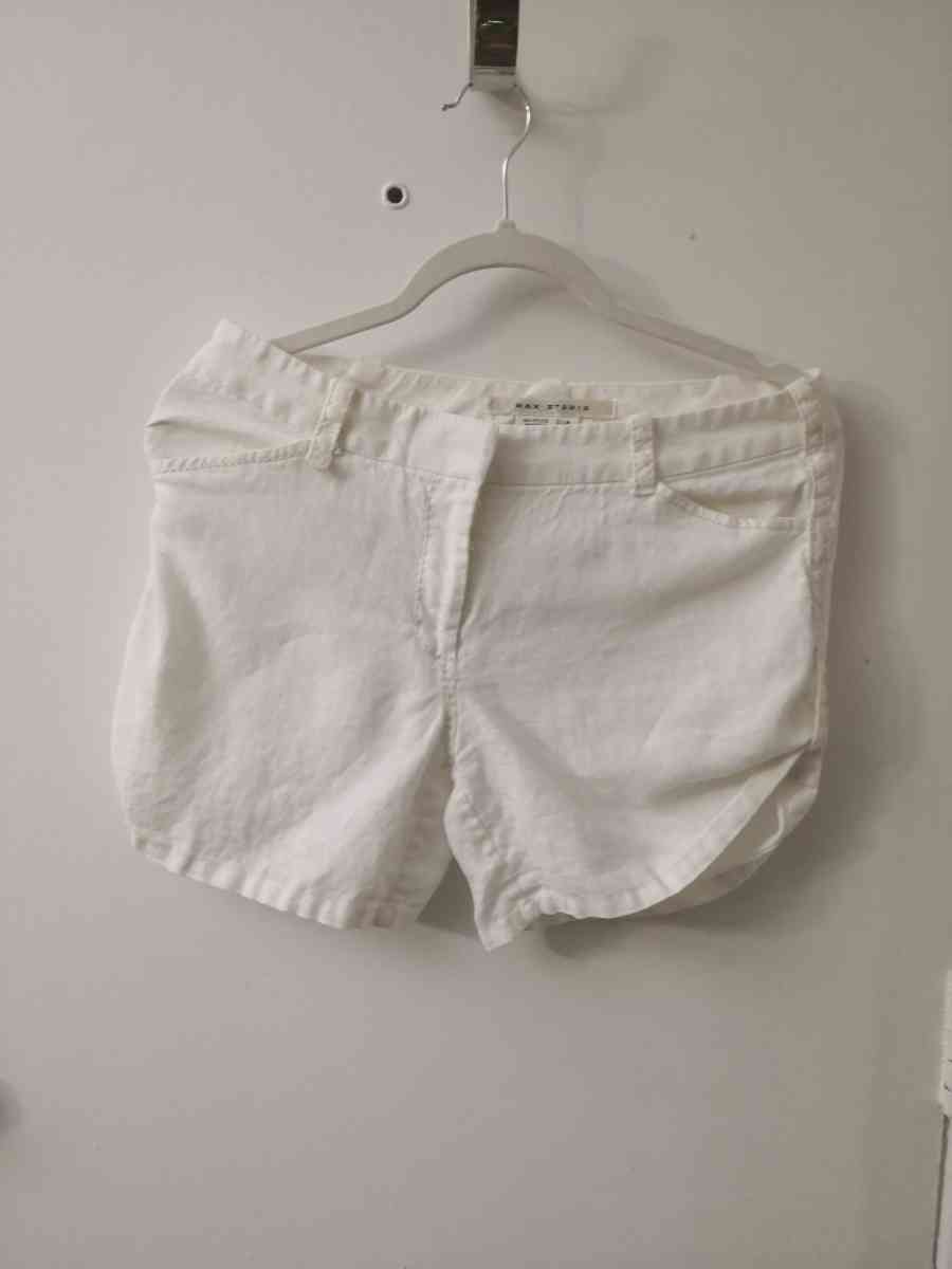 Max Studio White Linen Shorts Size 4 - Atlanta, Georgia
