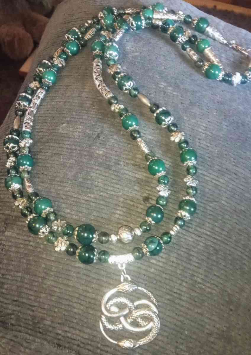 handmade double strand Celtic serpent knot necklace - Alturas, California - FleaMarketBay