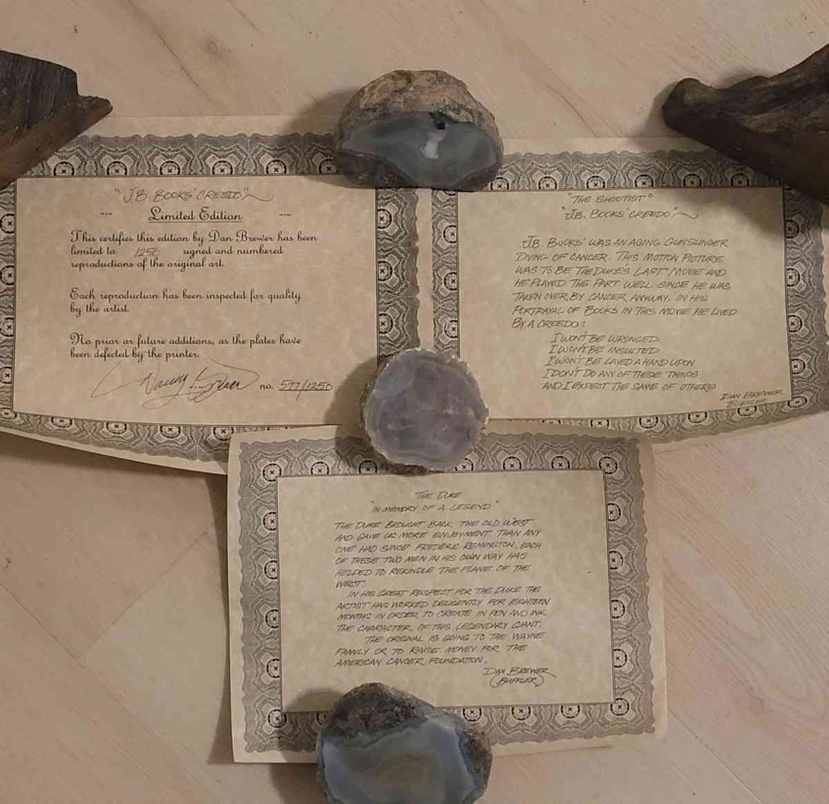 JOHN WAYNE FOUR FACES WEST LITHOGRAPH PRINT BY GIL ORTEGA 19 - Austin, Texas - FleaMarketBay