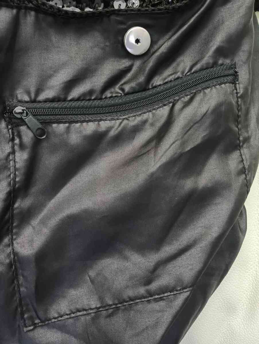 Vintage Sequin Slouchy Hobo Knit Shoulder Bag - Frostproof, Florida - FleaMarketBay