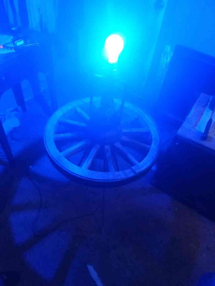 Antique Wagon Wheel Lamp - Rockhouse, Kentucky - FleaMarketBay