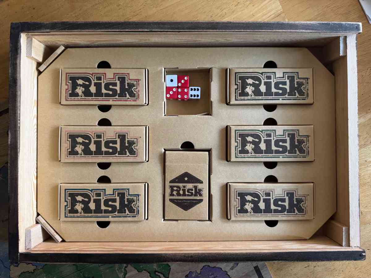 Risk Board Game 2017 Rustic Wood Series - Valley Village, California - FleaMarketBay