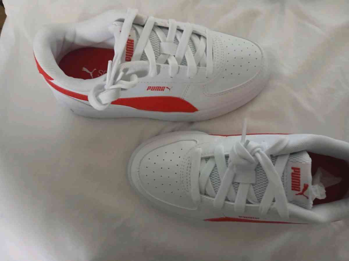 brand new red and white puma sneakers - Mcdonough, Georgia - FleaMarketBay