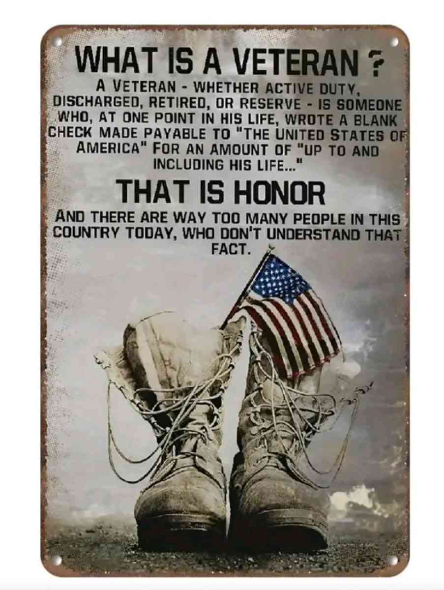 Veteran Metal Sign - Palm Bay, Florida