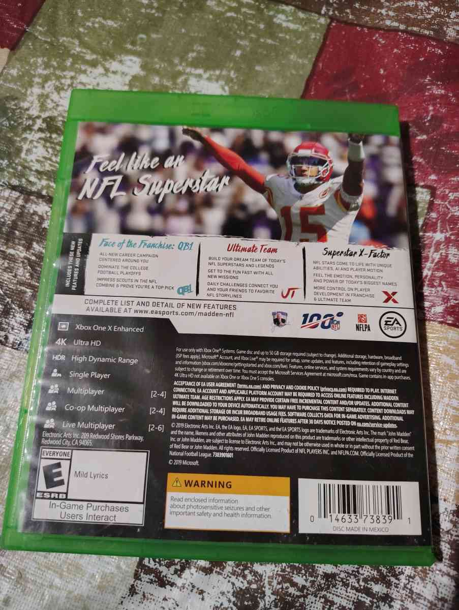 EA Sports NFL Madden 20 Xbox One online store code guides st - Scottsburg, Indiana - FleaMarketBay