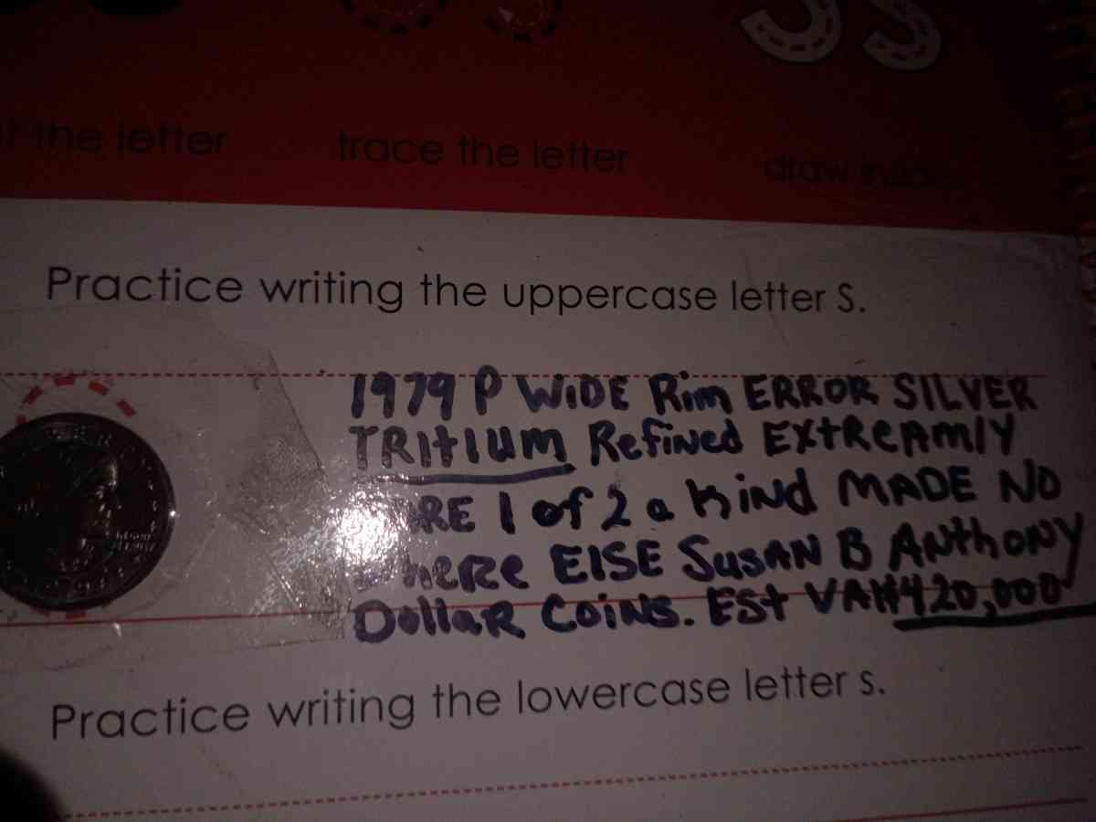 1979 P wide rim error Rare Ephoria Susan b Anthony dollar - Dayton, Ohio