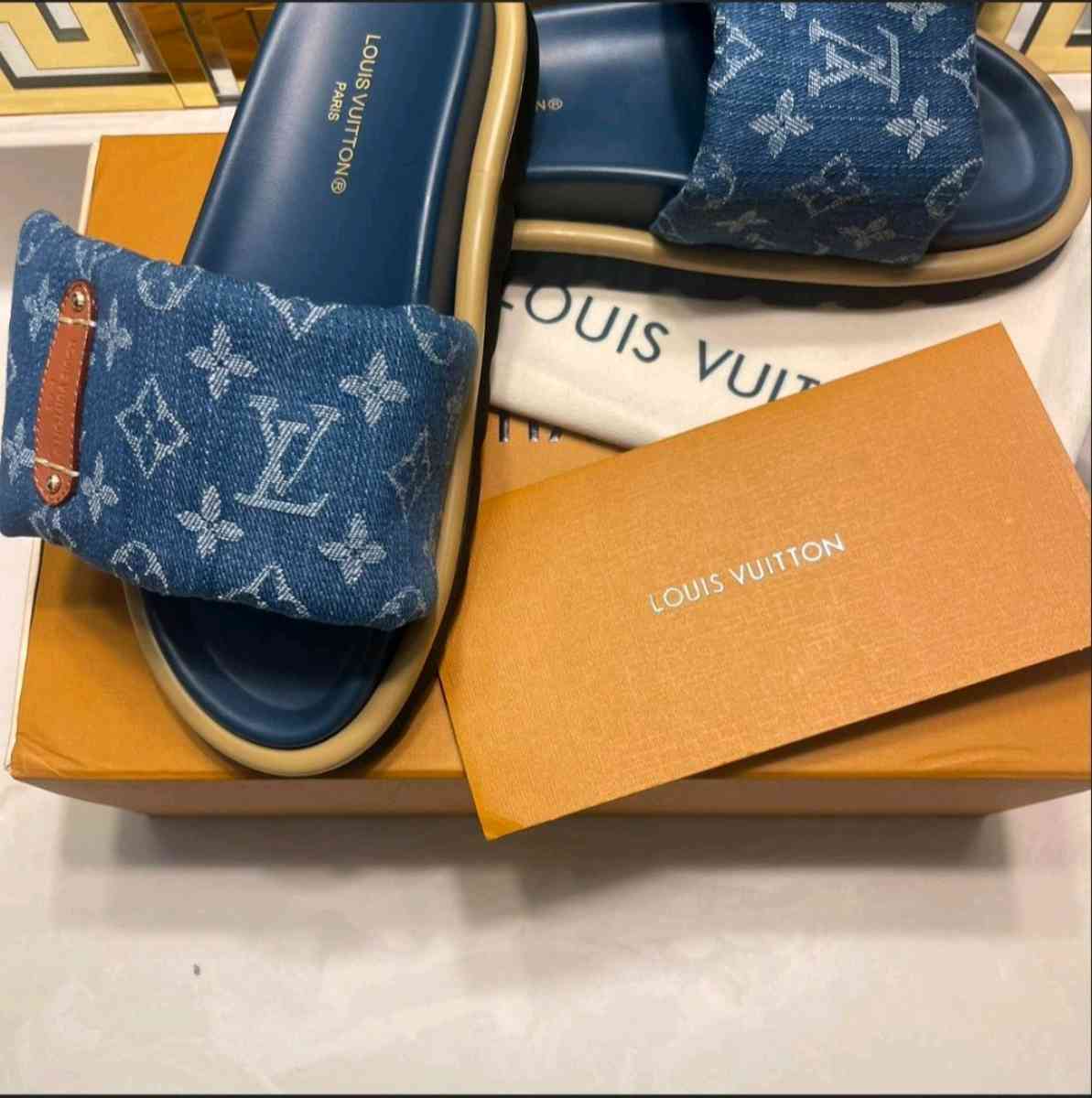 Louis Vuitton Monogram Denim Pillow slides - West Palm Beach, Florida