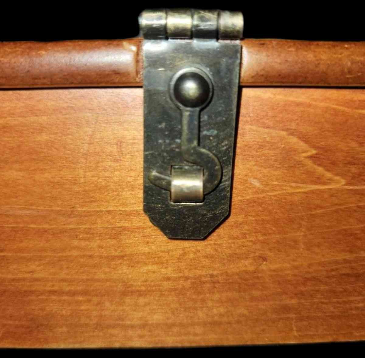 Wooden teachers school classroom documents and mementos case - Austin, Texas - FleaMarketBay