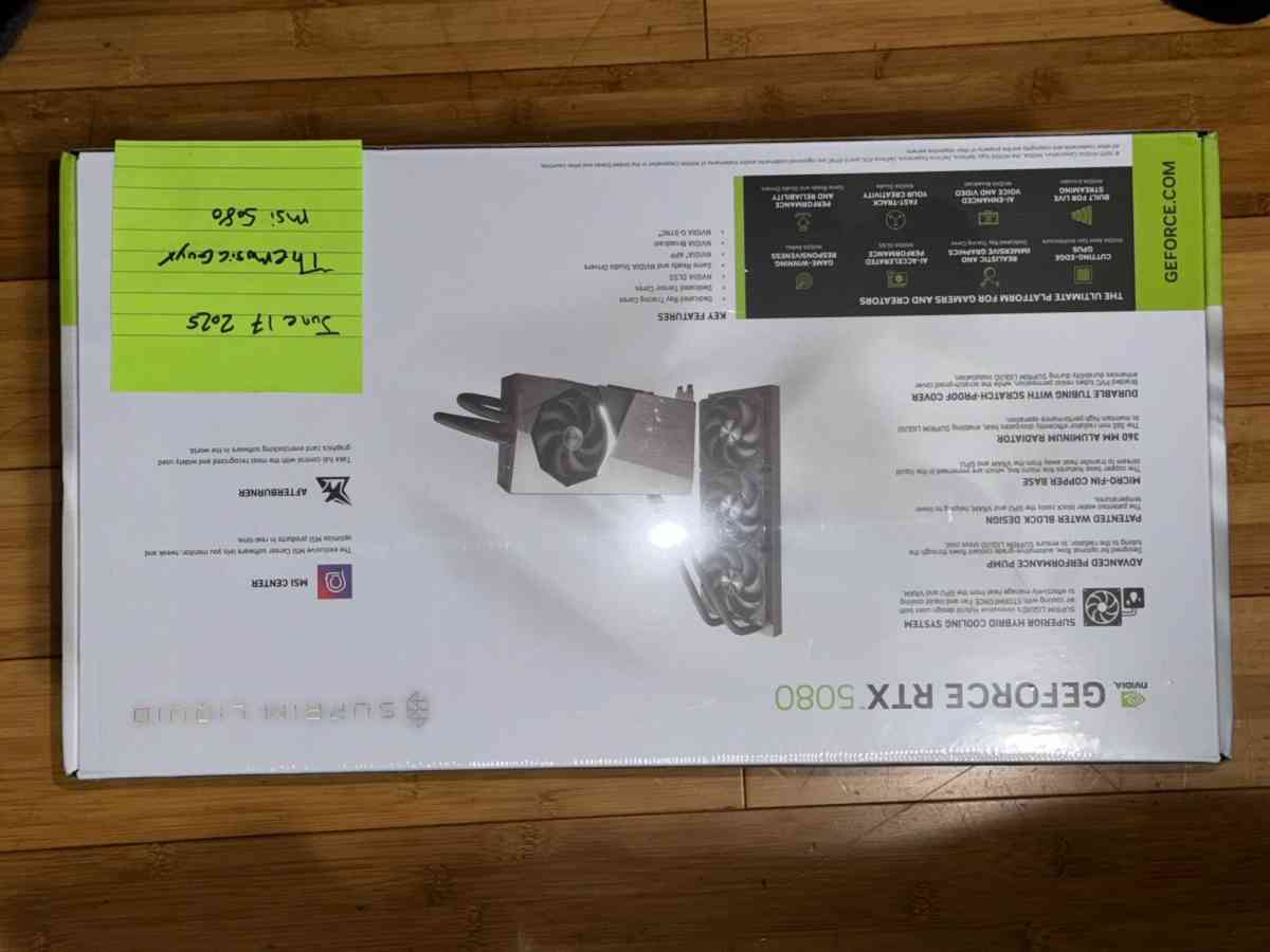 MSI RTX 5080 liquid SOC - New York, New York - FleaMarketBay