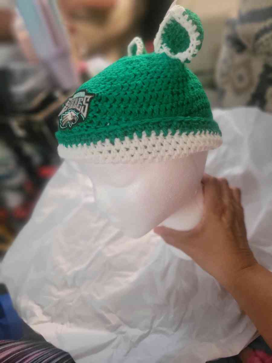 Eagles  Crochet Cat Hat - Allamuchy, New Jersey - FleaMarketBay