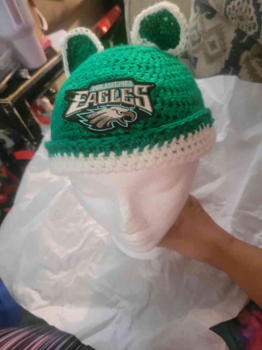 Eagles  Crochet Cat Hat - Allamuchy, New Jersey - FleaMarketBay